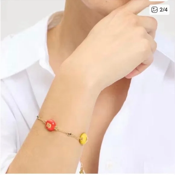 Kate Spade & M&M'S Gold Bracelet with Colorful Charms - Picture 9 of 16